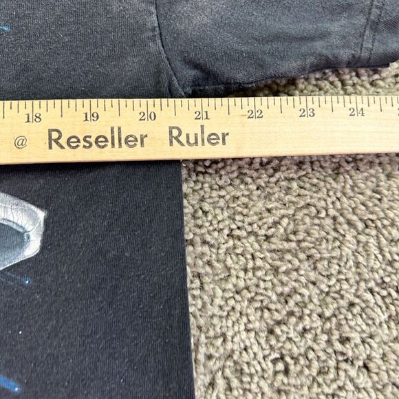 Air Force Shirt Mens L Black Blue Air Supremacy Ensures Victory USAF 7.62 FLAW - Picture 9 of 13